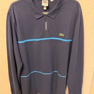 Lacoste x Supreme Men's Navy Blue Polo Shirt